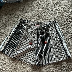 Patterned shorts with side sequin detailing size small